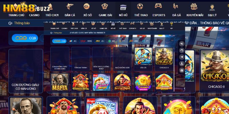 Đăng ký HM88 cơ hội trải nghiệm game đa dạng